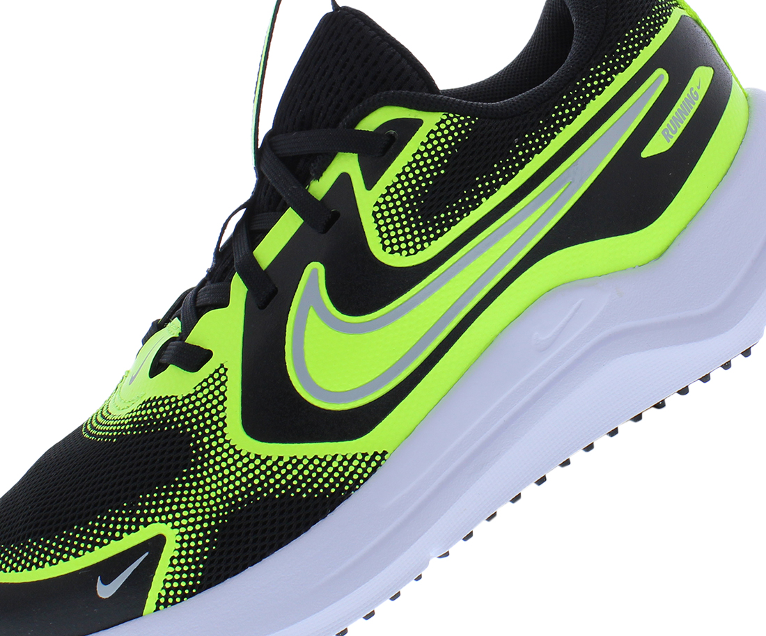 Nike Cosmic Runner GS Boys Shoes Size 5, Color: Black/Wolf Grey/Volt