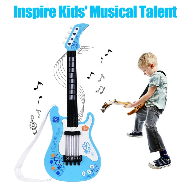 Suzicca Kids Little Guitar with Rhythm Lights and Sounds Fun