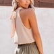 thumbnail image 1 of Camiseta Sin Mangas Para Mujer, Transpirable, Correa Trasera, Cuello Halter, Camiseta Sin Mangas, Poliéster Suave, Corte Suelto Para Viajes YLSHRF Albaricoque S, 1 of 6