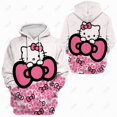 thumbnail image 3 of 2023 Décontracté Printemps Automne Femmes Chandail à Capuchon Dessin Animé Hello Kitty Imprimé Col Rond Manches Longues Mode Ample Chandails à Capuchon Longs Hauts HOEMLIN, 3 of 6