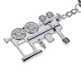 thumbnail image 4 of 4xsilver Locomotive Train Metal Chain Key Craft Reft Creative 6 piezas, 4 of 8