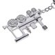 thumbnail image 4 of 4xsilver Locomotive Train Metal Chain Key Craft Reft Creative 6 piezas, 4 of 8