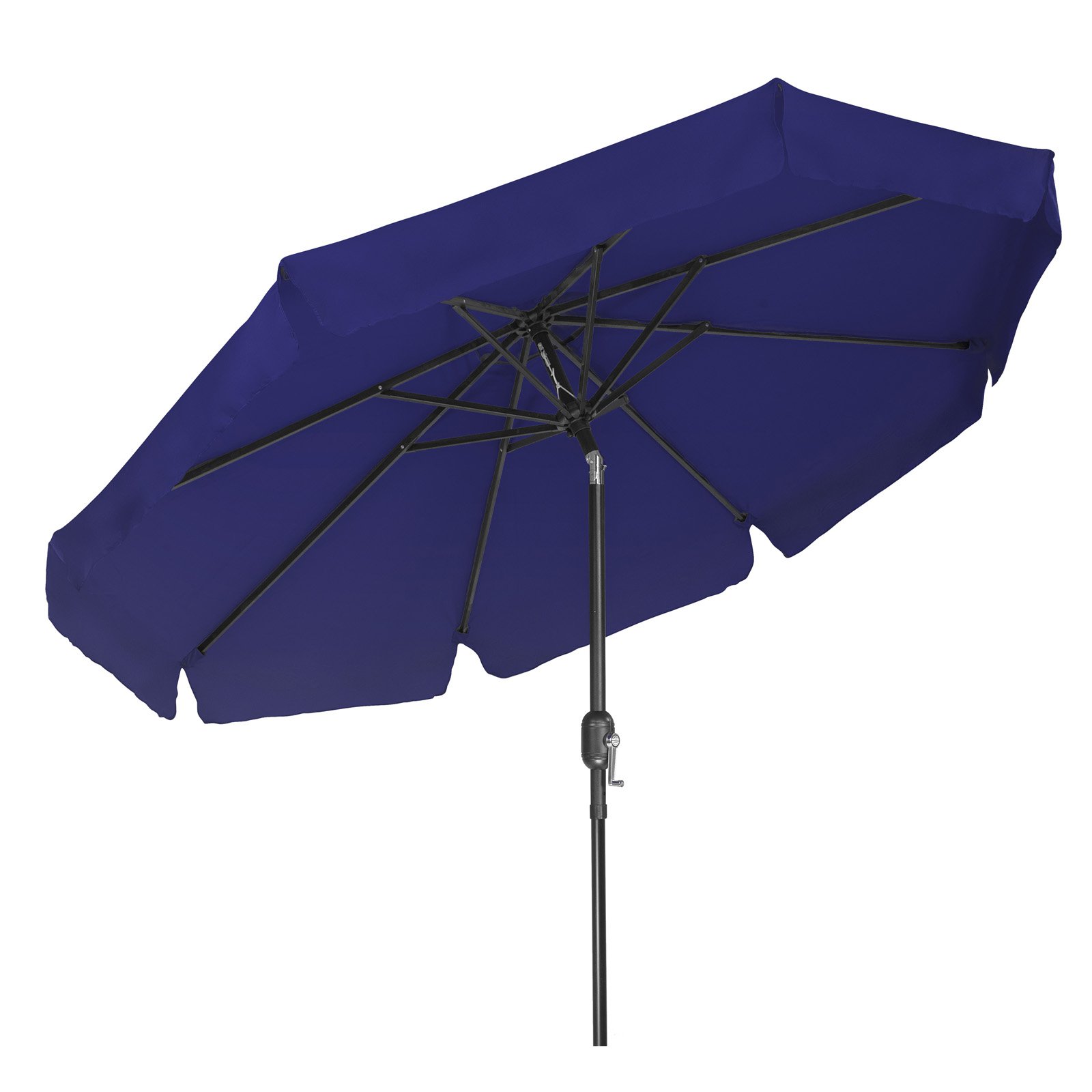 Trademark Innovations 8 Tilt Crank Patio Umbrella With Scalloped Edge Top Walmart Com Walmart Com