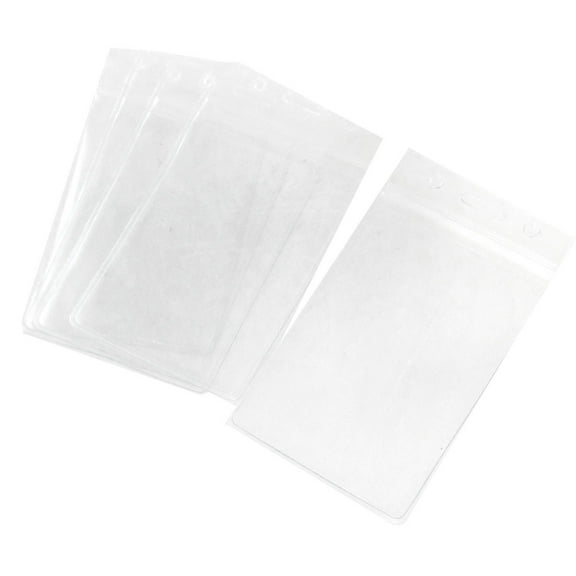 Uxcell Office Company Badge Working Exhibition ID Name Card Holders Clear 5 Pcs