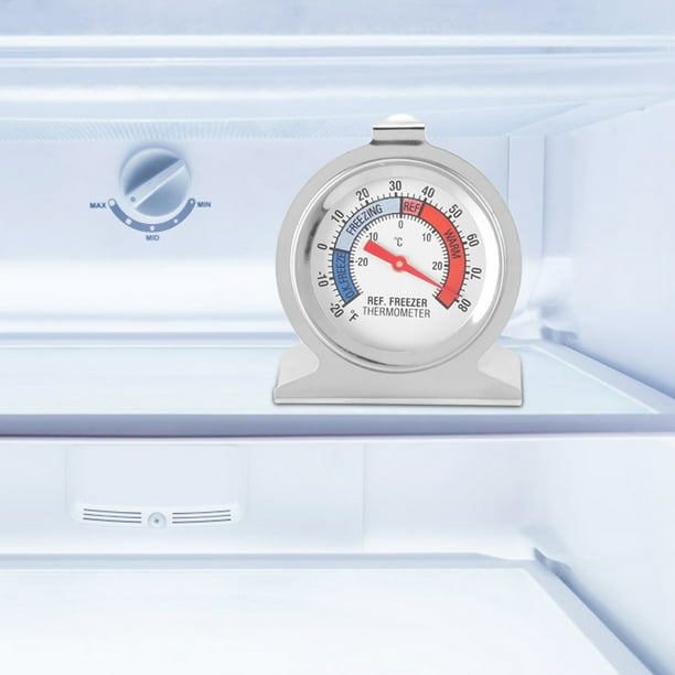 Freezer Thermometer Freezer Temperature Gauge Fridge Thermometer Stainless Steel Large Dial