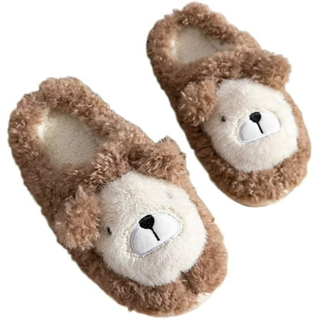 

CoCopeanut Women s Cute Animal Slippers Warm Memory Foam Slip On Slippers Soft Fleece Plush House Shoes