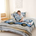 thumbnail image 4 of Catabedysis Cute Camping Full Size Comforter Sets,Heart Camper Print Bedding Comforter Set For Boys,Multicolor,Light Gray Reversible,3 Pieces,1 Comforter and 2 Pillowcases, 4 of 7