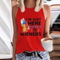 thumbnail image 2 of Independence Day Summer Tops for Women Independence Day I'm Just Here for The Flag Print Tank Top, 2 of 6