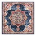thumbnail image 3 of Unique Loom Utopia Collection Area Rug - Helios (4' Square Dark Blue/Beige), 3 of 7