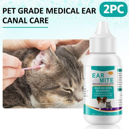 Weerihhol 100ML Dog Ear Cleaner Pet Ear Cleaning Ear Cleaner Drops Ear For Dogs & Cats Optimized Dog Ear Cleaner Solution Keep Itchy Ears Cleaner 2PCS 2PCS Dog Saddle Bag