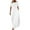 White, variant on Summer Plus Size Dresses for Womens 2025 Fashion Solid Color able Casual Loose Short Sleeved V-neck Long Skirt Dress With Dress