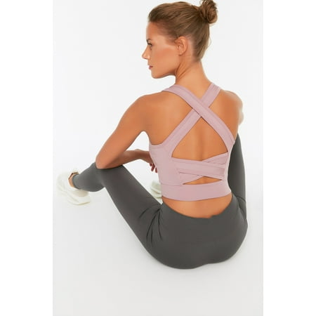 

Trendyol Woman Sportswear Crop Square Collar Knit Sports Bra