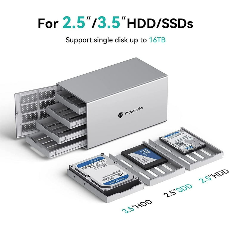 休日限定 External Bay 5 Yottamaster Hard 3.5 USB3.0 Enclosure Drive 分配器・切替器