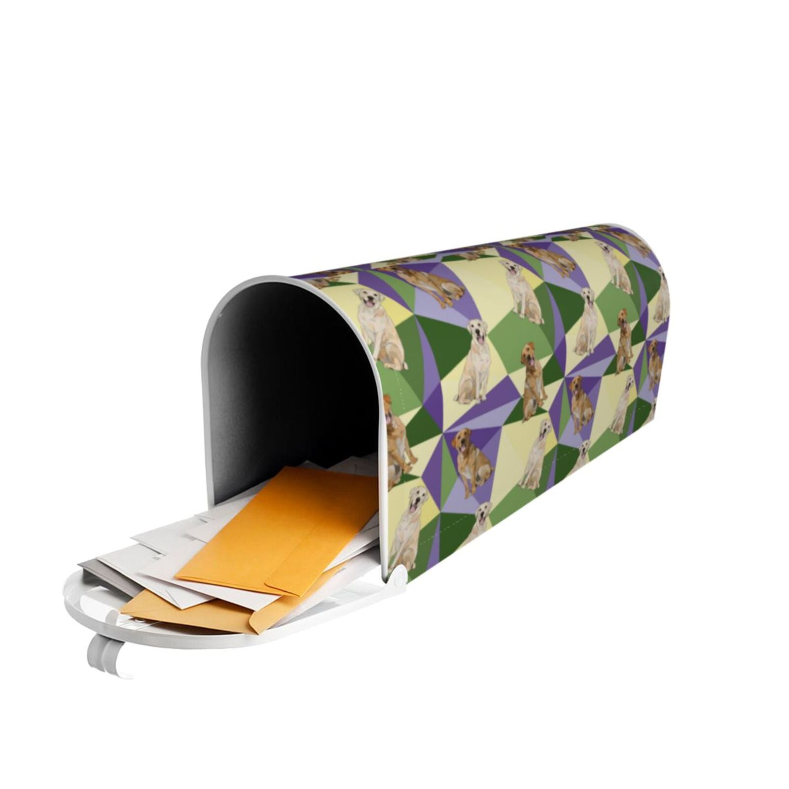 Xecao Labrador Retriever Dog for Mailbox Cover with Magnetic Strips, Waterproof and Sunscreen, Adds a Decorative Touch to Your Garden Yard.