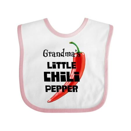

Inktastic Grandma s Little Chili Pepper Gift Baby Boy or Baby Girl Bib