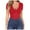 Red, variant on Women's Long Sleeve V Neck Slim Fitted Basic Tee Top Stretch Rayon/Spandex - S-L