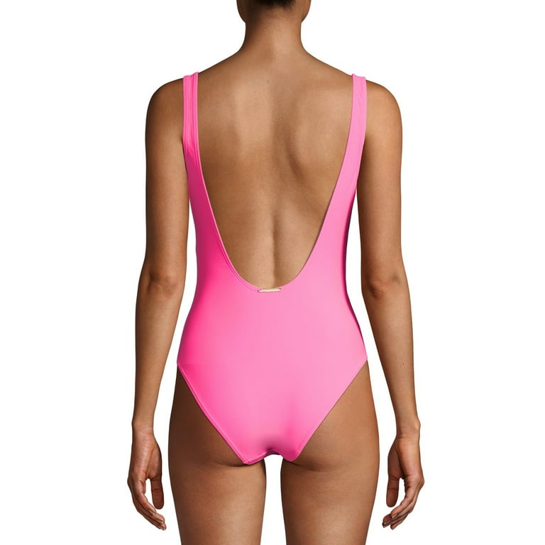 Juicy Couture Womens One-Piece Swimsuit With Foil Verbiage