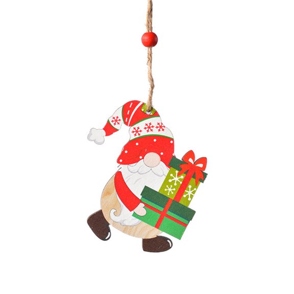 Billuyoard Colgante de gnomo de árbol de Navidad, suministros adorables para fiestas interesantes, diseño de escena DIY, decoración colgante de Kits de decoración para fiestas tipo 4 Billuyoard HA069350-04