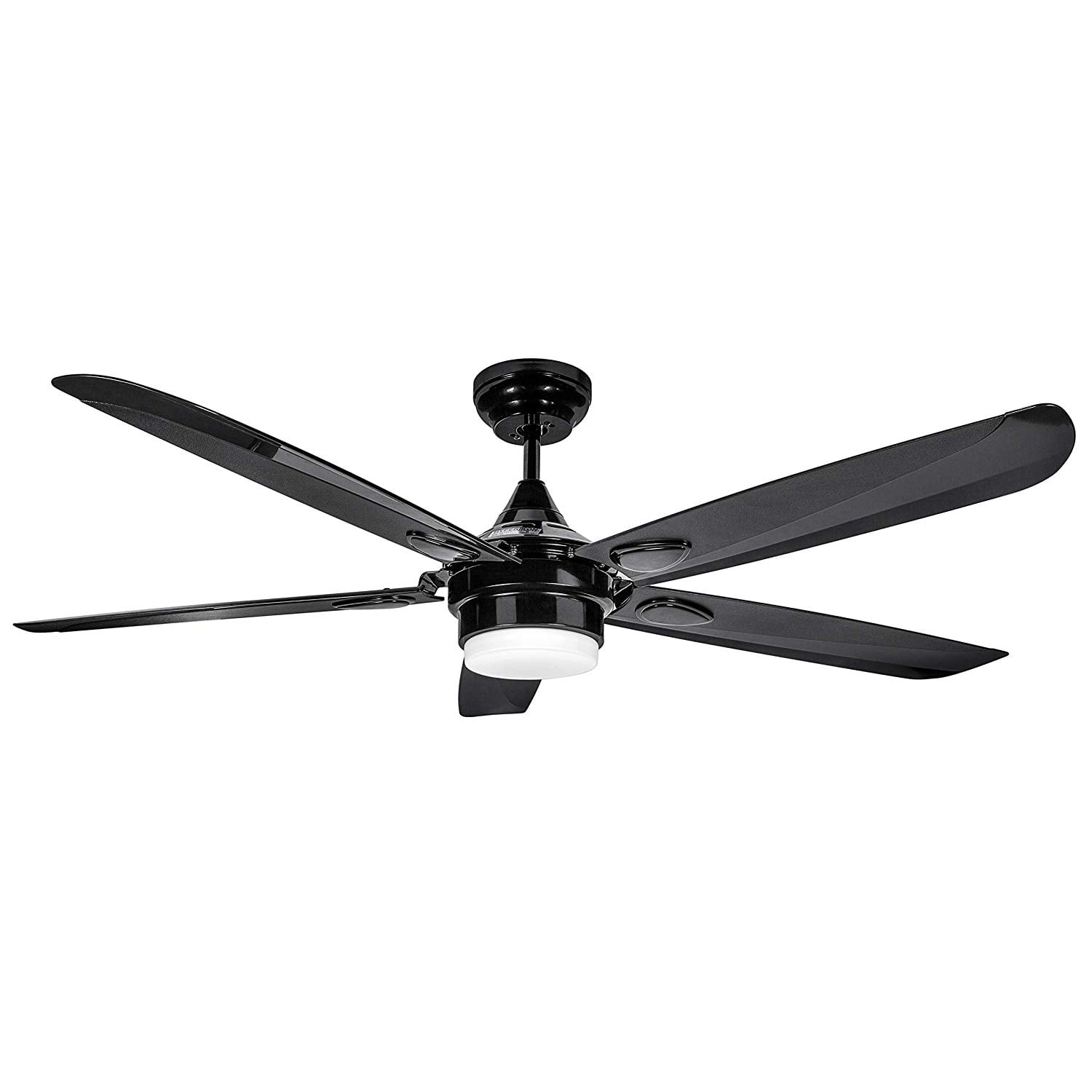 56" Hyperikon Sleek Contemporary Black Ceiling Fan with ...