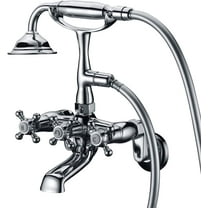 Sumerain Clawfoot Tub Faucet,3-Inch to 9-Inch Wall Mount Tub Faucets with Hand Shower Chrome Finish
