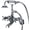 Silver, variant on Sumerain Clawfoot Tub Faucet,3-Inch to 9-Inch Wall Mount Tub Faucets with Hand Shower Chrome Finish