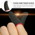 thumbnail image 4 of unbranded 10 Pcs Manchons de Doigts Gaming Fibre Noire Argentée Résistante à l'Usure Élastique pour Gamers, 4 of 5