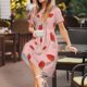 thumbnail image 3 of Easygdp Cute Strawberry C para Vestido Transpirable de Mujer, Vestido Suelto de Manga Corta con Pliegues y Bolsillos para el Verano, 3 of 6
