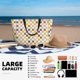 thumbnail image 5 of Fotbe Colorful Checkered 1 Bolsa de Viaje para Playa - Resistente al Agua, Bolsa Tote de Gran Capacidad y Ligera con 7 Bolsillos para Mujeres y Hombres, 5 of 7
