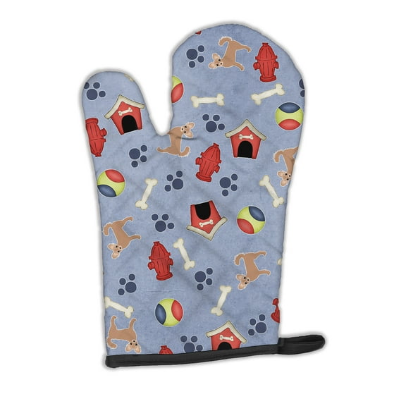 Dog House Collection Longhair Tan Chihuahua Oven Mitt