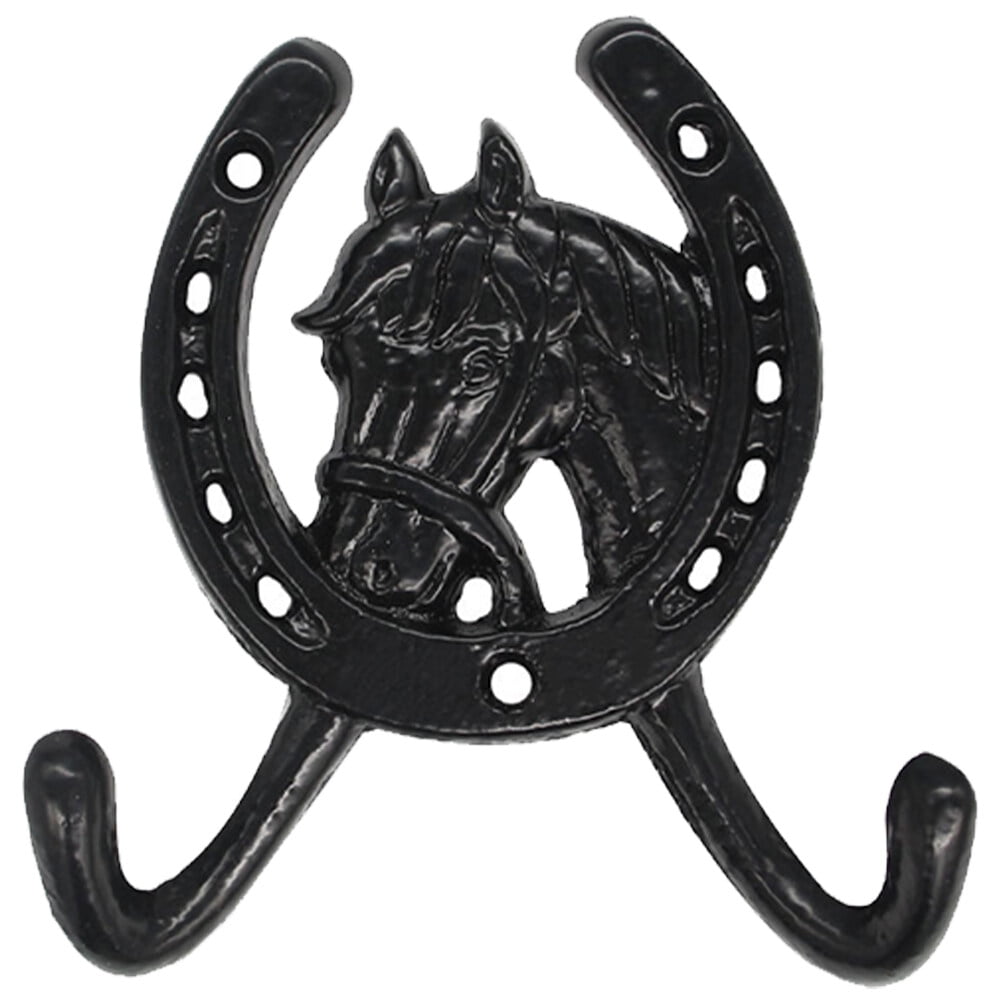 Wall Hook Horse Head and Horseshoe Shape Wall Coat Hanger Bathroom Hook