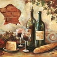 thumbnail image 2 of Gorham, Gregory 20x20 Black Ornate Wood Framed with Double Matting Museum Art Print Titled - Bountiful Wine Sq II, 2 of 4