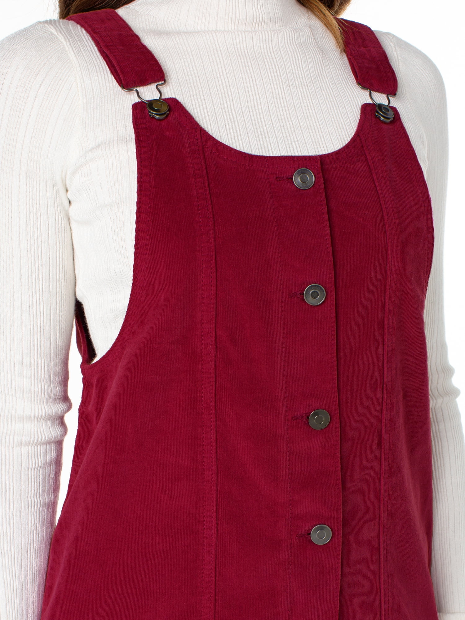 Celebrity Pink Women's and Women's Plus Corduroy Pinafore Mini Dress, Sizes XS-4X