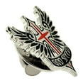 thumbnail image 2 of PinMart's God Speed Cross Angel Wings Biker Enamel Lapel Pin, 2 of 4