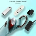 thumbnail image 3 of USB Flash Drive Case Microfiber Leather Dust Protective Cover with Metal Snap Closure Keychain Optional Color, 3 of 20