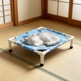 thumbnail image 5 of Elevated Cooling Pet Bed for Summer, Portable Raised Dog Cat Cot with Breathable Mesh, Washable Cover Foldable Pet Cot for Indoor Outdoor Camping Travel, Black, 5 of 6