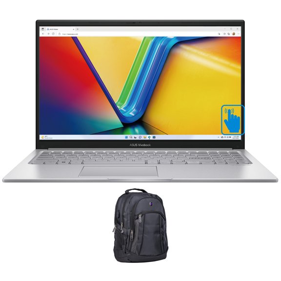 ASUS Vivobook 15 Home/Business Laptop (Intel Core 7 150U 10-Core, 15.6in 60 Hz Touch Full HD (1920x1080), Intel Graphics, 40GB RAM, 512GB PCIe SSD, Wifi, Win 11 Home) with Premium Backpack