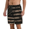 thumbnail image 2 of Bixox Men's American Flag with Desert Camouflage printing Casual Classic Fit Short Summer Beach Shorts, 2 of 6