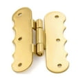 thumbnail image 5 of Renovators Supply 3/8" Offset Door Hinges Scalloped Flush Cabinet Hinges 1.75 x 3.5 x 3 in. Polished Solid Brass Cabinet Door H Hinges Brass Interior Door Hardware, 5 of 7
