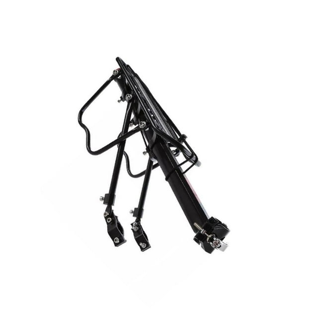 bedienty Bike Rear Rack Bicycle Cargo Rack Metal With Red Rear Reflector Lamp Enhances Safety Durability Bicycle Boxes
