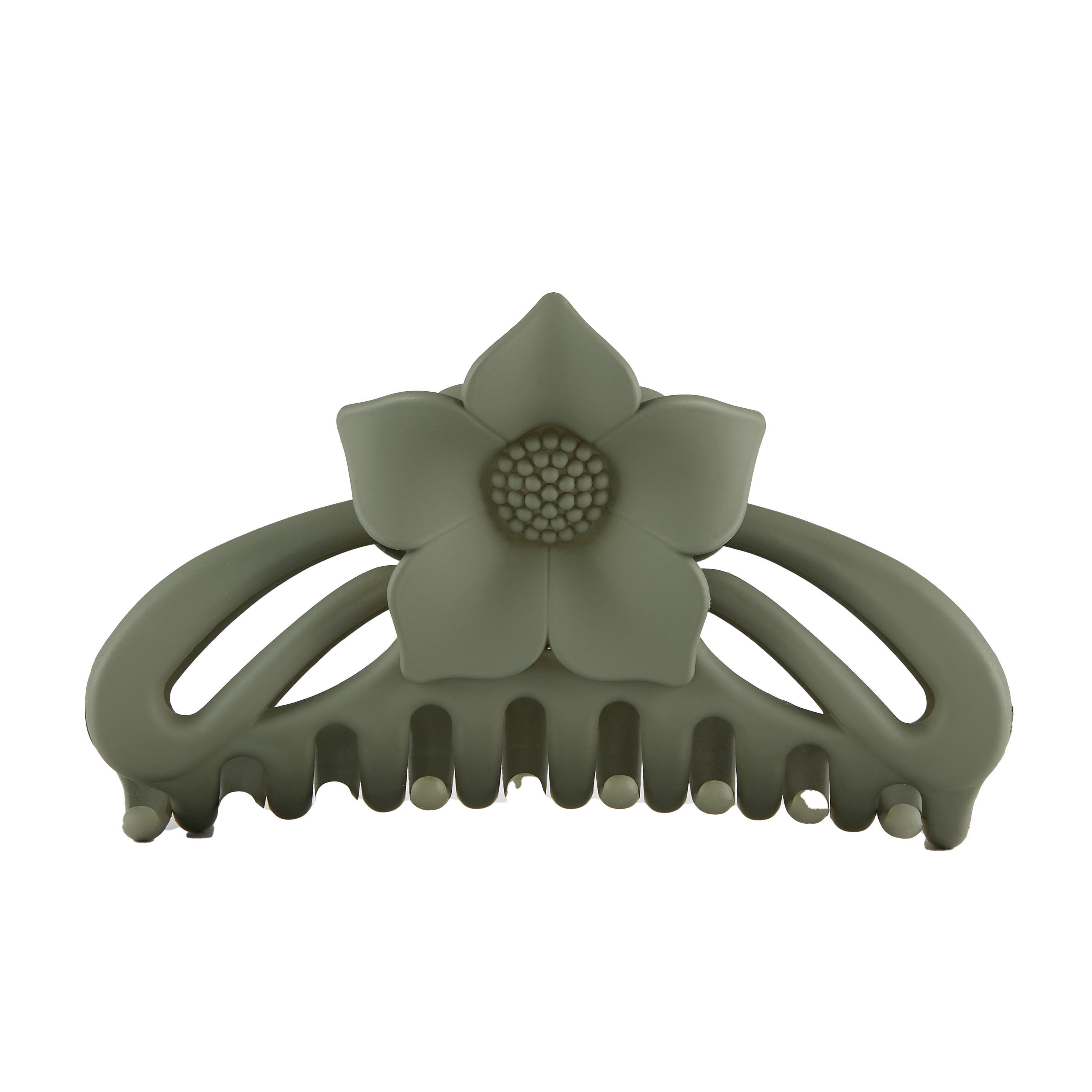 Hairitage Large Magnolia Claw Hair Clip for Women & Girls | for All Hair Types Banana Barrette | French Butterfly Hair Clip for Hair | Green, 1PC