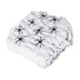 thumbnail image 2 of Halloween Glow in The Dark Spider Web Decorations 40g Fluorescent Cotton Stretch Cobweb with 4 Fake Glow Spiders Luminous Halloween Decor for Outdoor Indoor Home Party Spooky Scene Props, 2 of 6