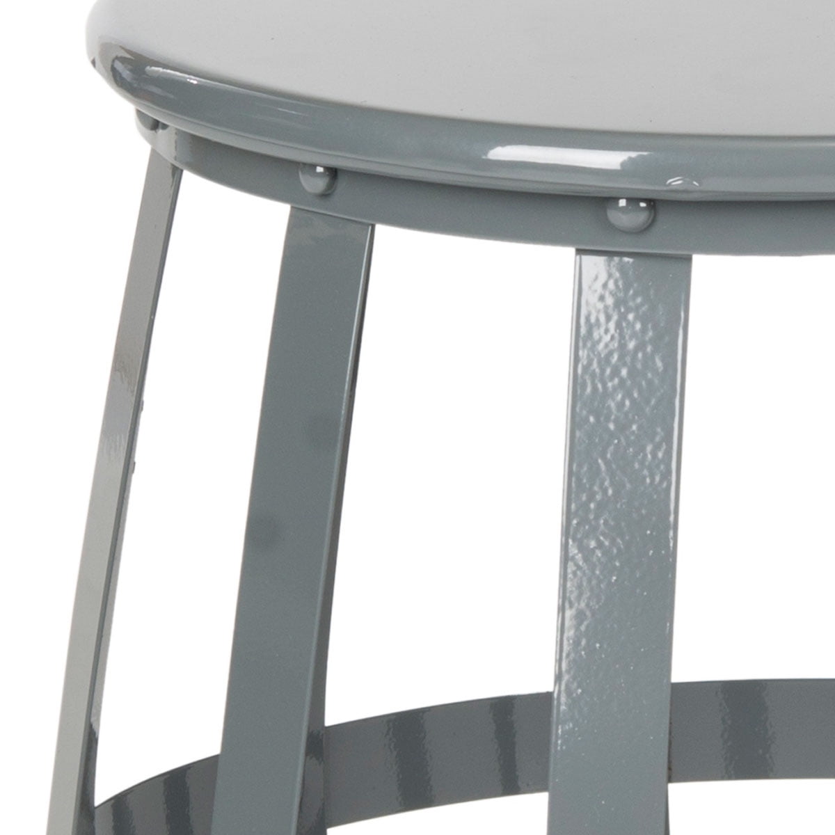 SAFAVIEH Rinaldo Contemporary Solid Metal Stool, Grey