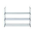 thumbnail image 2 of 3-Tier Shoe Rack Organizer - Gray, for Entryway/Closet - Holds 15 Pairs - Iron &amp; Plastic Construction - Space-Saving Shoe Tower Shelf for Bedroom &amp; Hallway, 2 of 7