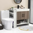 thumbnail image 4 of Costway 4-Tier Slim Storage Cart with Open Shelves Rolling Kitchen Cart on Wheels Narrow White, 4 of 10
