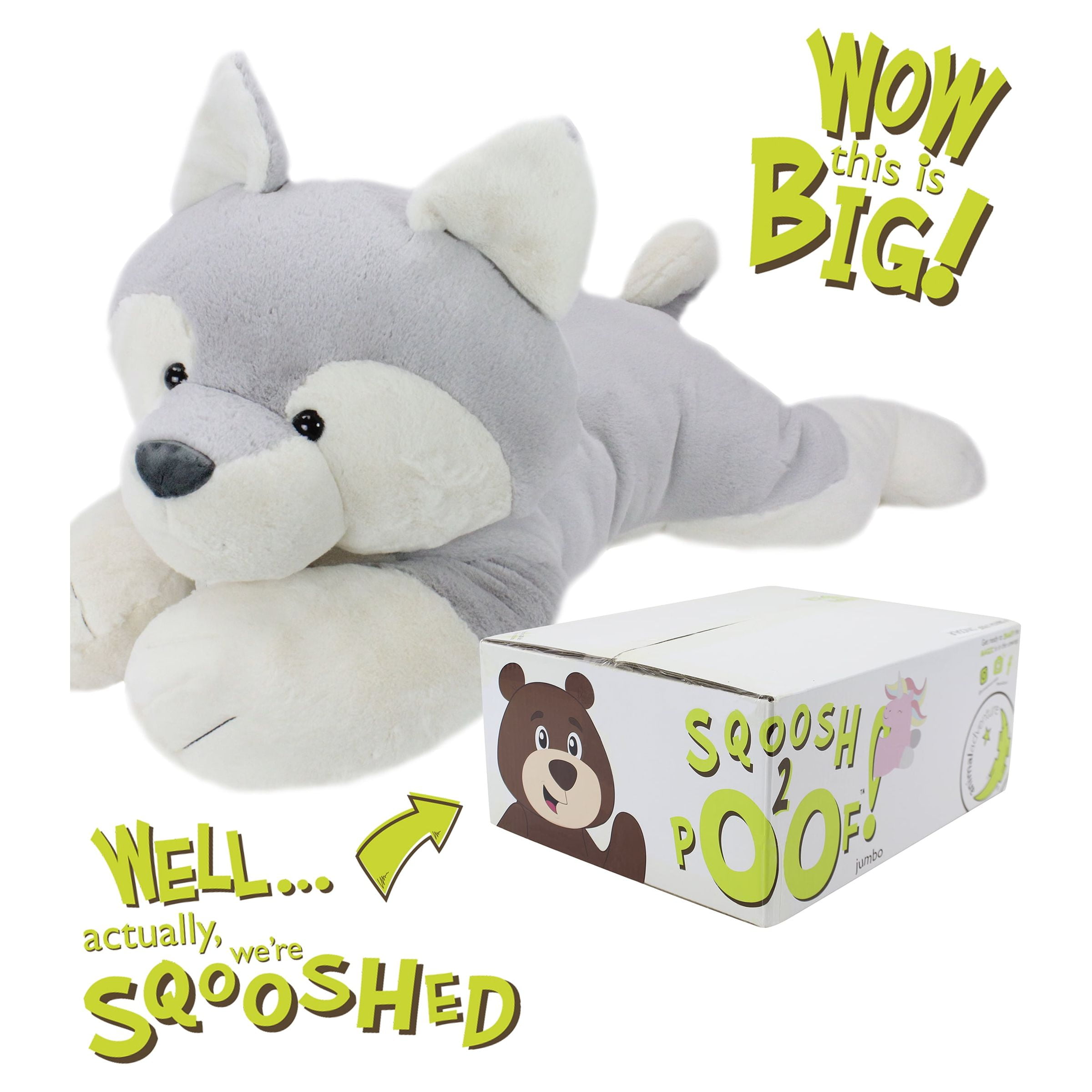 Animal Adventure Giant Plush Toy - Sqoosh2Poof Jumbo Stuffed