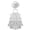 Silver, variant on YEAHDOR Kids Girls Tiered Shiny Sequins Leotard with Hat Modern Jazz Dancewear Performance Competition Costume Sky Blue 12