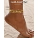 thumbnail image 2 of Pulseras de tobillo ZHESHY chapadas en oro a prueba de agua para mujer, 2 of 7
