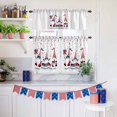 thumbnail image 6 of Independence Day Kitchen Curtains Valances 3 Piece Set, Gonome Rod Pocket Tier Curtain and Valance Drapes for Small Window 36 Inch Length for Bedroom Cafe, 6 of 9