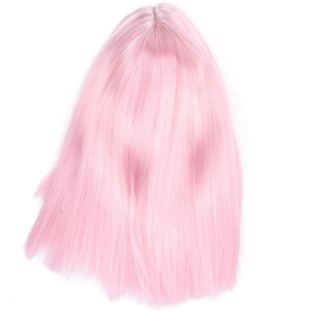 Peluca de pelo corto y liso, peluca con correa elástica transpirable para fiesta, cosplay, vida diaria, 35 cm/13,8 pulgadas