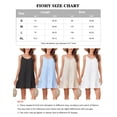 thumbnail image 3 of Fiophy 100 percent Linen Ruffle Dress Scoop Neck Sleeveless Spaghetti Strap Backless Flowy Summer Casual Beach Short Cami Dresses, Blue,L, 3 of 7